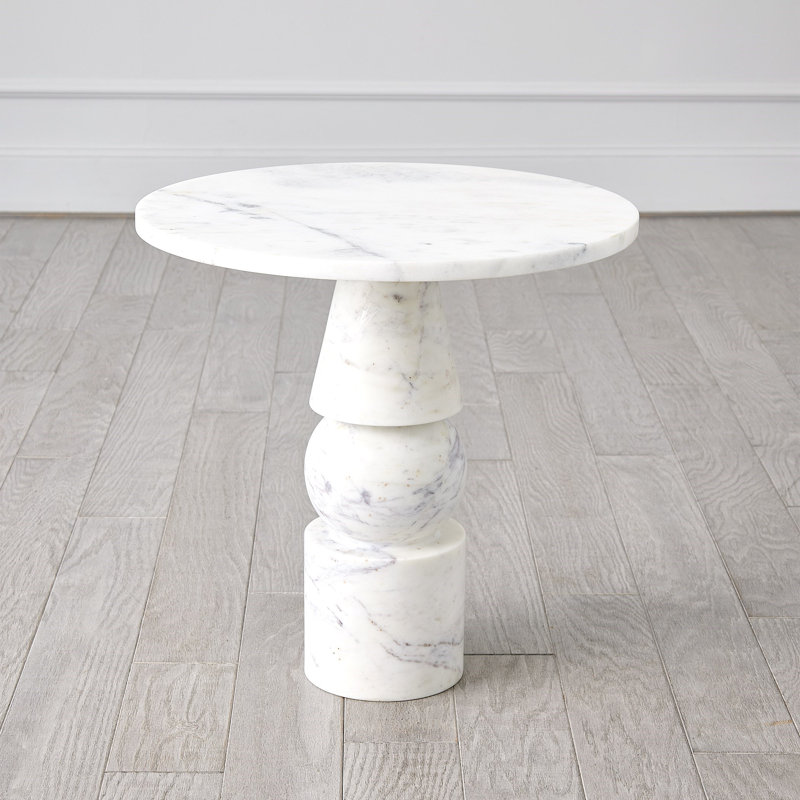 Cargo Marble End Table, Banswara White