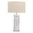 30" Crystal Table Lamp With Beige Shade