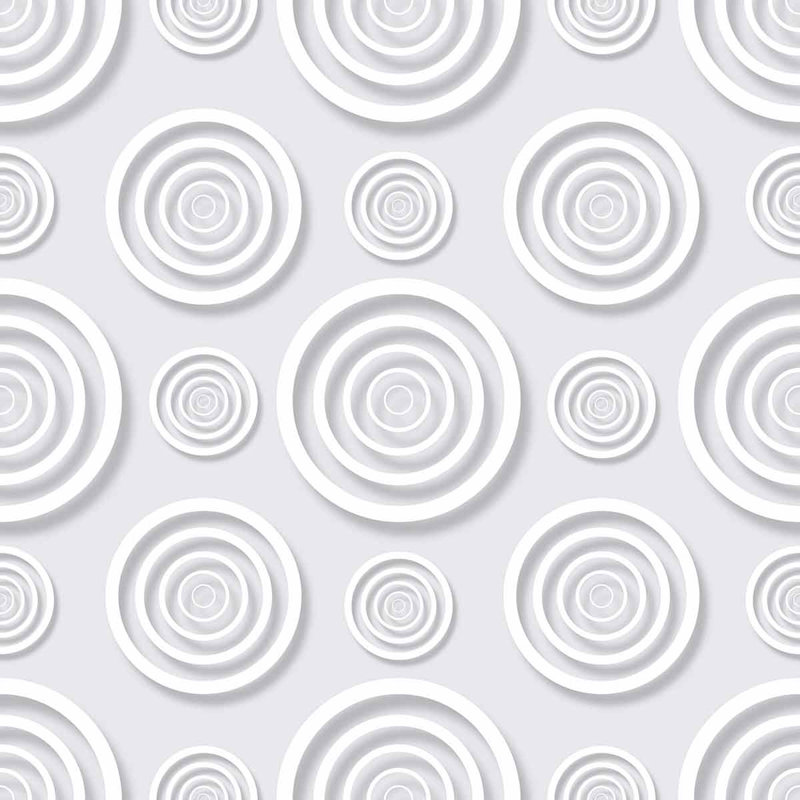 Panneau de papier peint adhésif circulaire, L 48 po x l 24 po