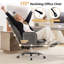Fauteuil de bureau grand et grand, accoudoirs rabattables pour animaux de compagnie et assis en tailleur, fauteuil de jeu ergonomique pour ordinateur avec coussin lombaire-1867287279