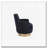 Swivel Barrel Chair with Gold Stainless Steel Base-709048285