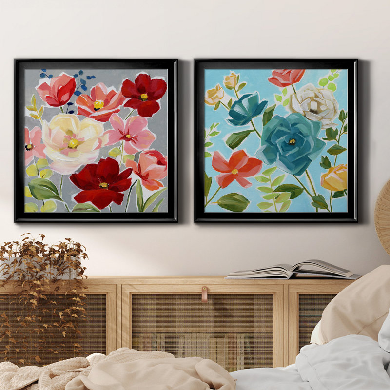 «Modern Garden I», reproduction de photo sur toile 2 pièces, Noir, H 30,5 po x l 61 po x P 1,5 po