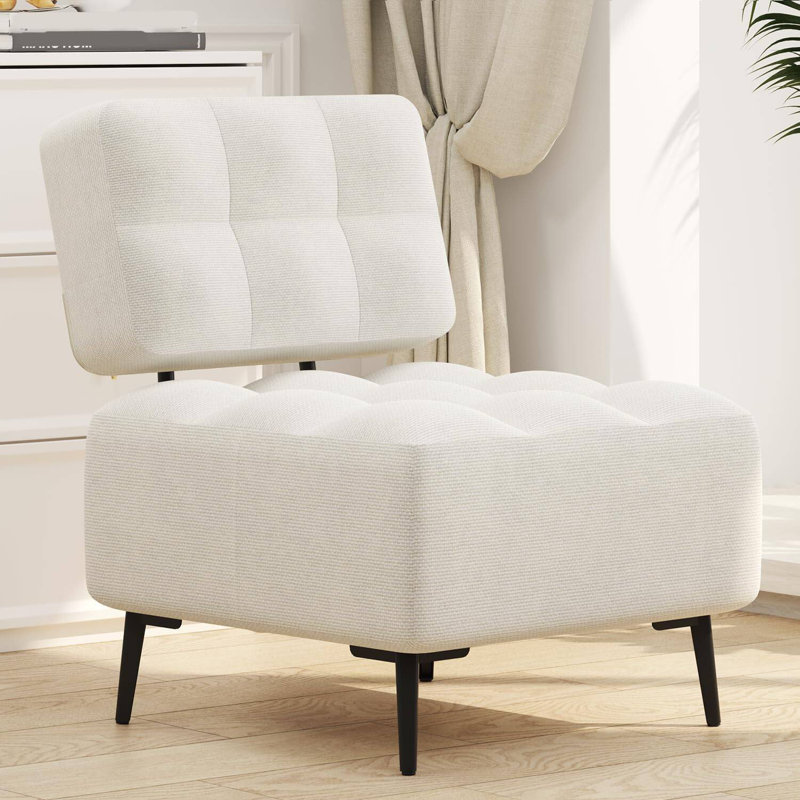 Chaise d'appoint Mid-Century, Beige