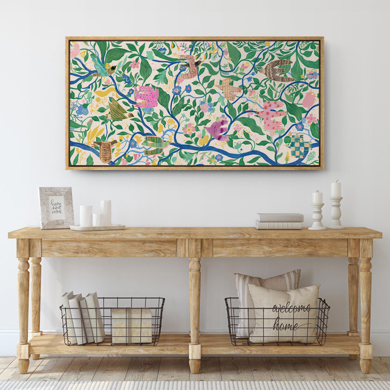 «Abstract Botanical Vine Extra Large», reproduction d'art sur toile encadrée, Naturel, H 30 po x l 60 po