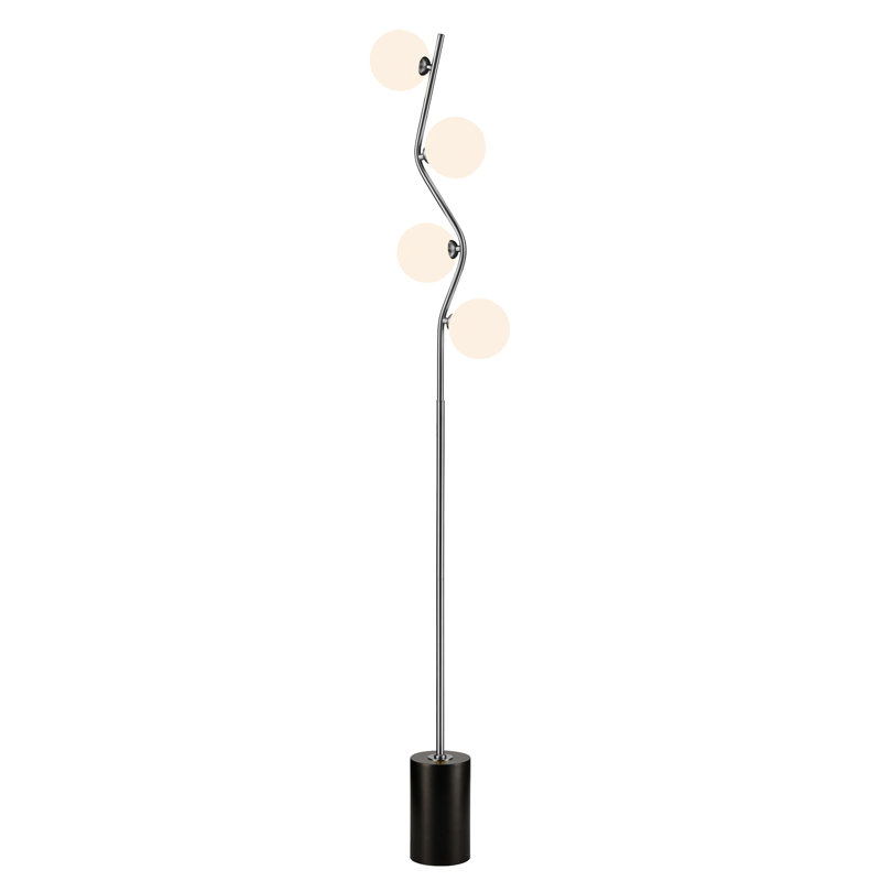 Dennehy 165cm Tree Floor Lamp, Black, Beige