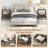 2 PCS Nightstand with Drawer Farmhouse 3-Tier Bedside Table with Open Shelf End Table