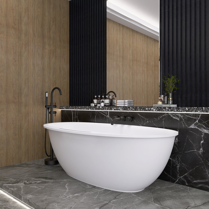 67'' x 33.5'' Soaking Solid Surface Bathtub