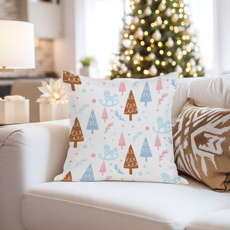 Holiday Christmas Tree Pattern II Modern, 18"H x 18"W
