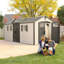 Lifetime 20 Ft. x 8 Ft. High-Density Polyethylene (Plastic) Outdoor Storage Shed with Steel-Reinforced Construction