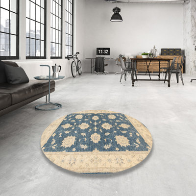 Tapis décoratif bleu oriental Eggers