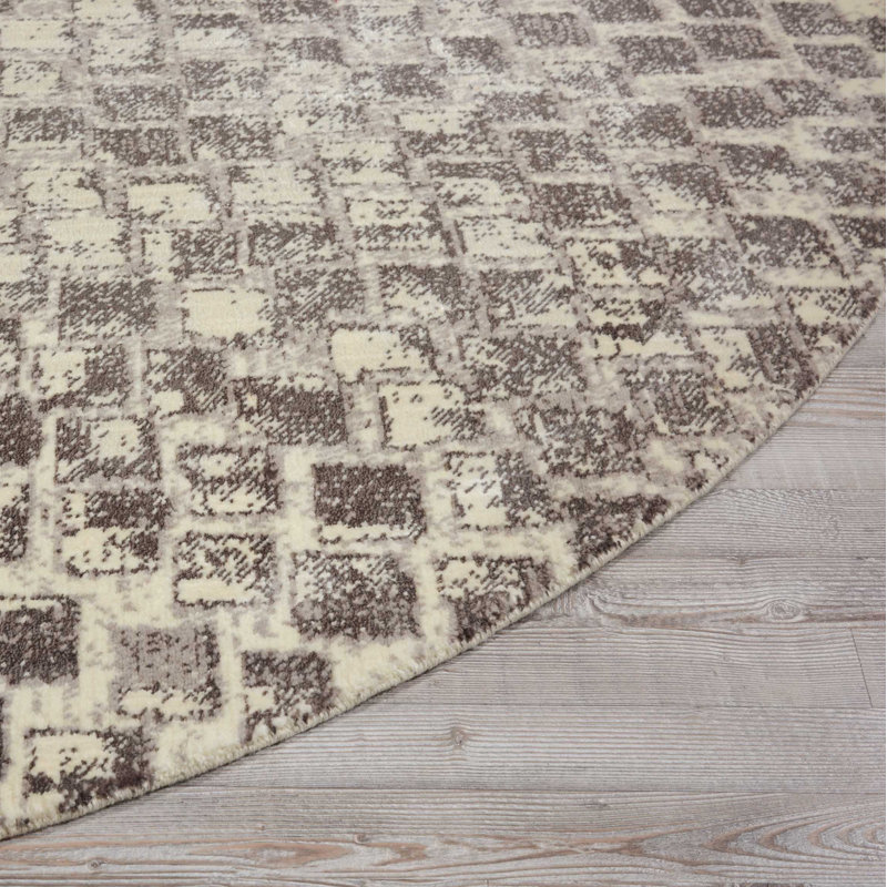Baronets Viscose Abstract Indoor Rug, Round 8'