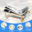 Prep & Savour 2pk 8QT-9QT Rectangular Semi-Gold-Plated Stainless Steel Chafing Dish