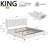  Cahlin King Storage Bed Frame Velvet Upholstered Platform Bed with 4 Storage Drawer, Adjustable Headboard and Wood Slat Support, White-868382090-813259940