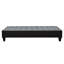 Structure de lit tapissier gris foncé Cozy