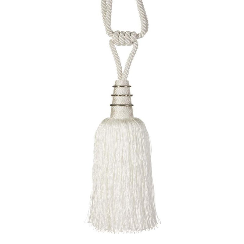 Reiban Fabric 10cm Curtain Tieback, White
