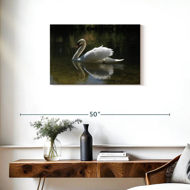 Swan Lake Reflection, H 20 po x l 30 po