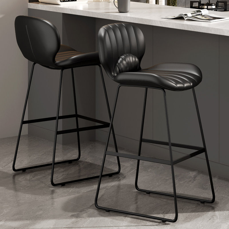 Chaise d'appoint noire (dossier de 6), Noir, 6, 33.46"