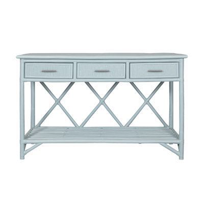 Console crayon en rotin de 54 po de largeur