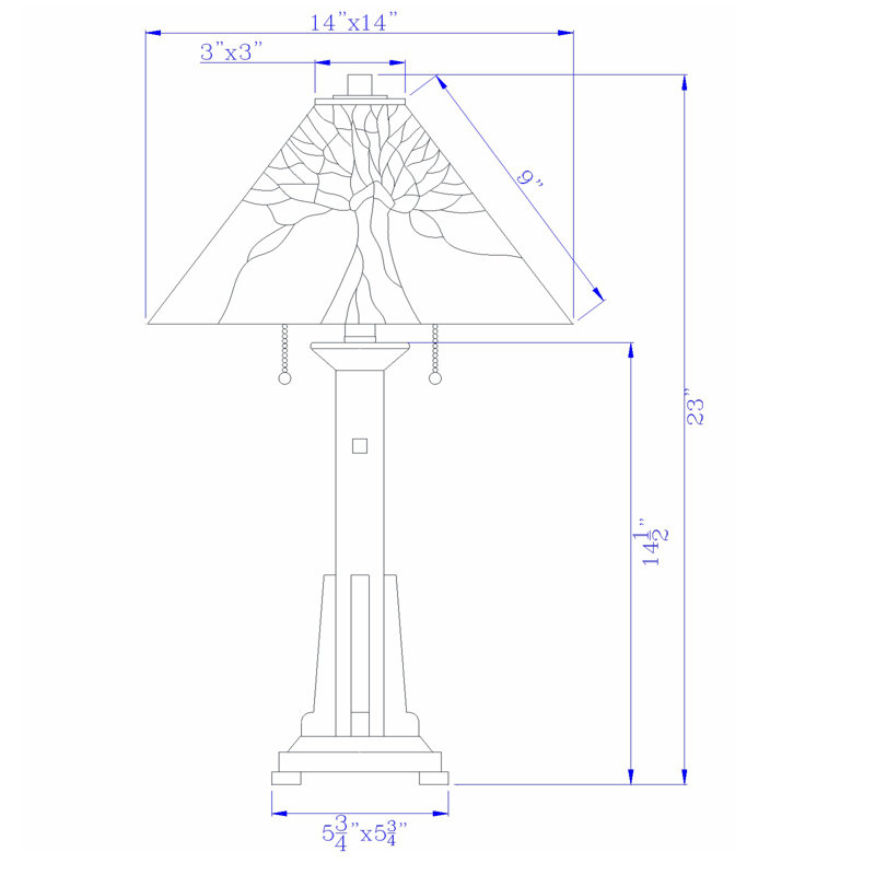 Lampe de table brune 23 po Mackavelli