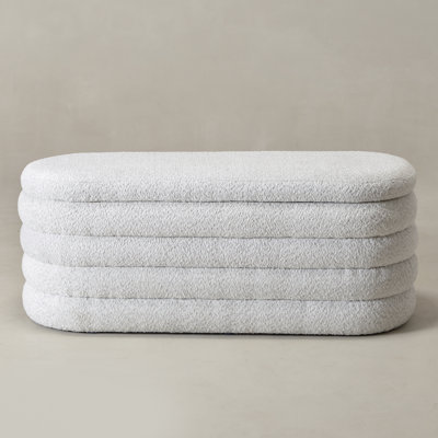 46.5'' Wide Polyester Upholstered Flip Top Storage Bench