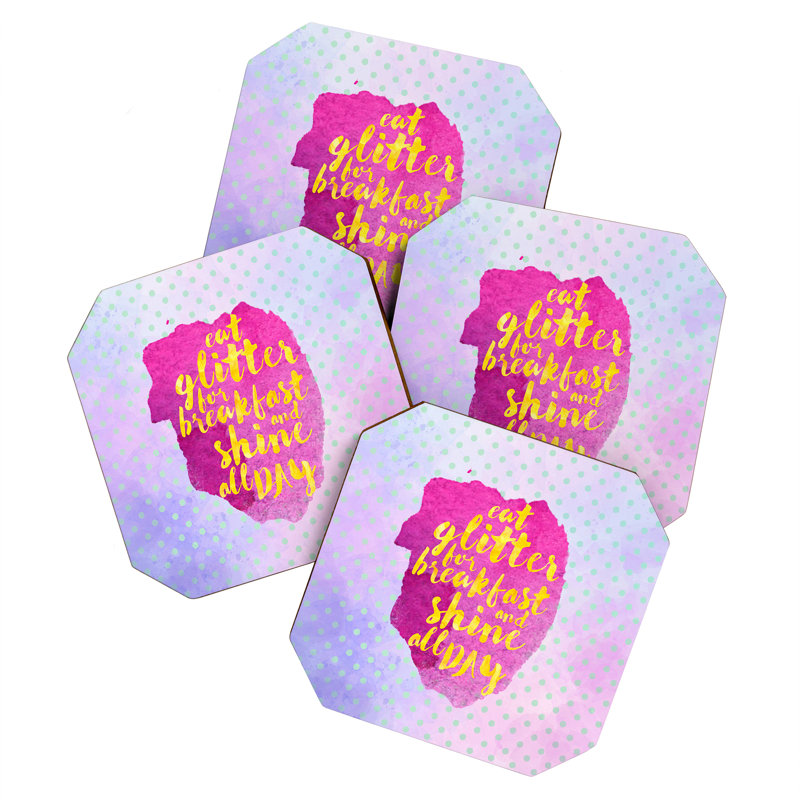 Paillettes sayang manger hello pour les sous-verres à déjeuner