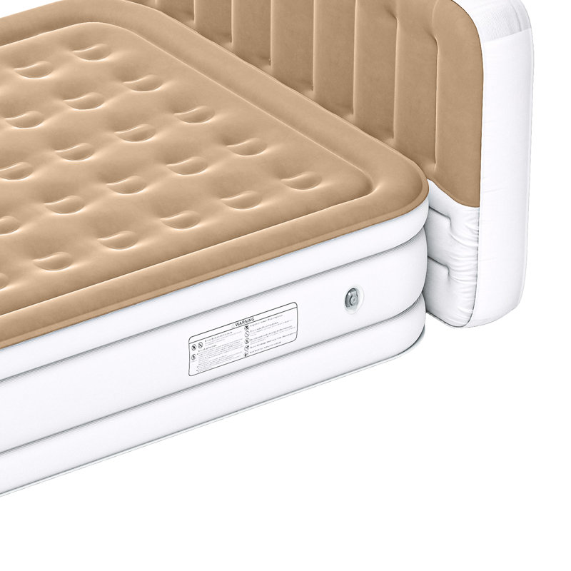 Grand matelas pneumatique avec tête de lit Latitude Run®, Brun