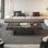 Rectangular marble suspended coffee table
