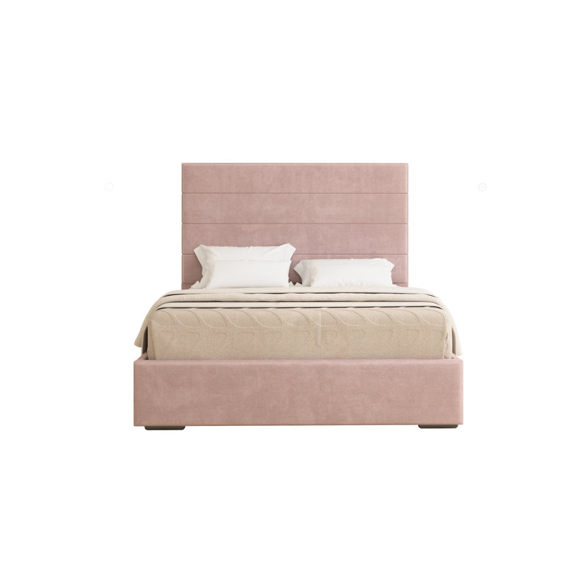 Chanute Upholstered Bed Frame, Single (3'), Pink