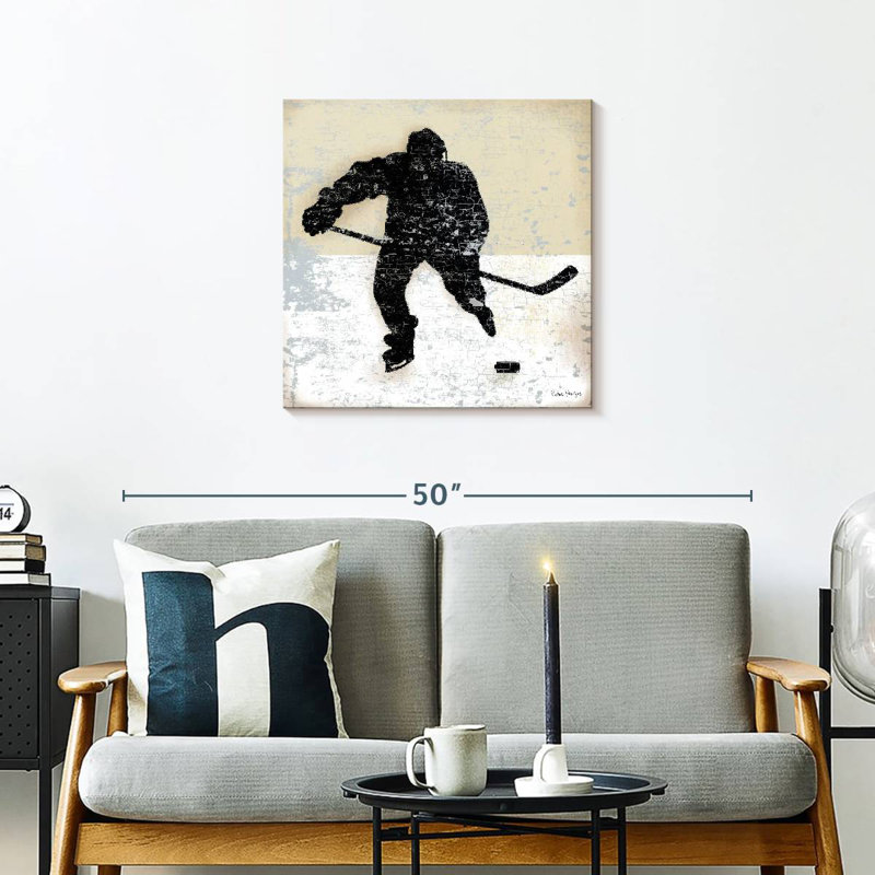 Joueur de hockey rétro, H 24 po x l 24 po