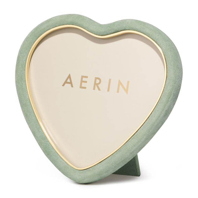 Valentina Suede Heart Frame, Sage