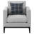 Jared 3-Piece Sofa, Loveseat and Accent Chair Set with Reversible Cushions, Light Grey-129485218