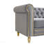 Canapé en velours 84,65 po pour salon gris clair-1551885946