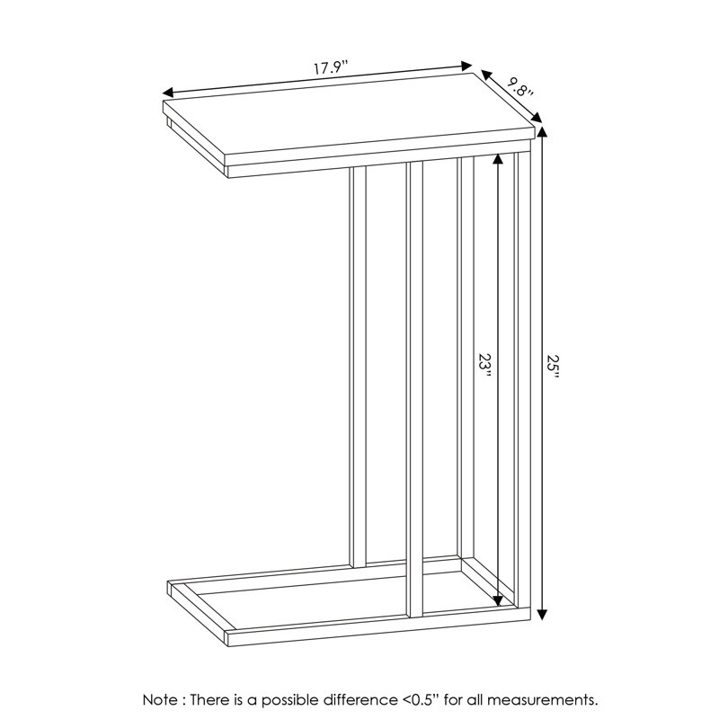Cuddington Metal Frame Side Table, Americano
