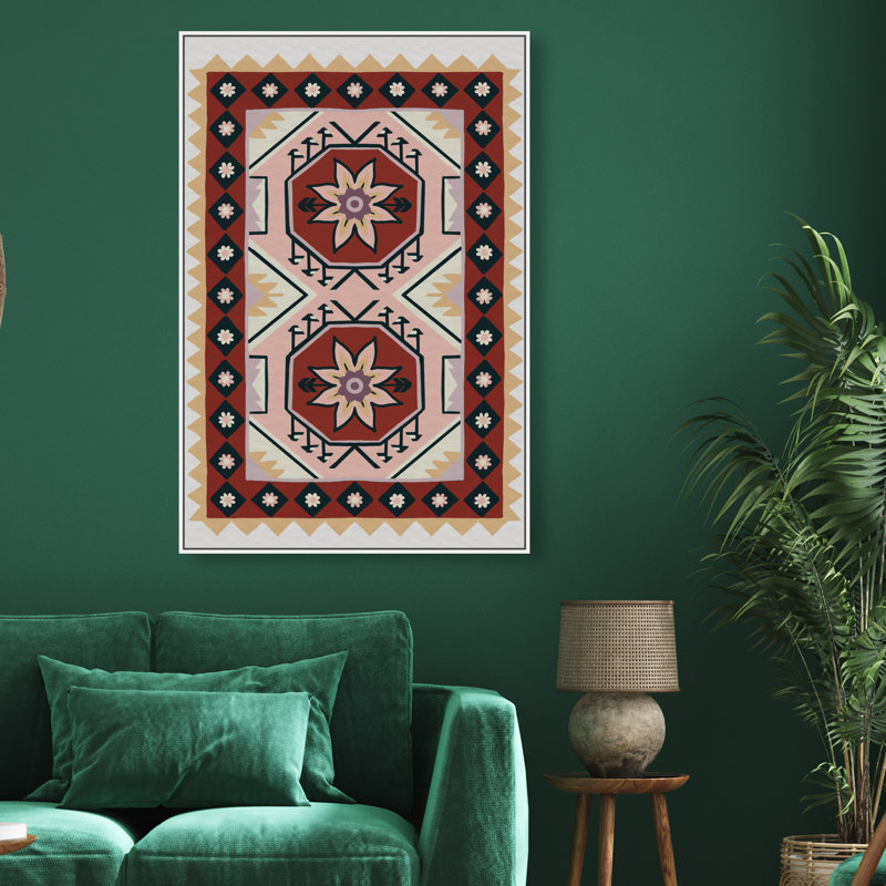 Daylight Damask Print by Oliver Gal, 31"H x 21"W, White Floater Frame