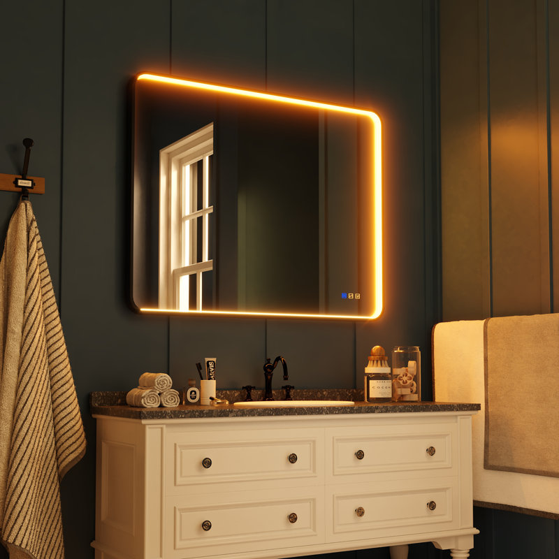 Miroir de salle de bain mural, 32 po x 40 po, Rectangle