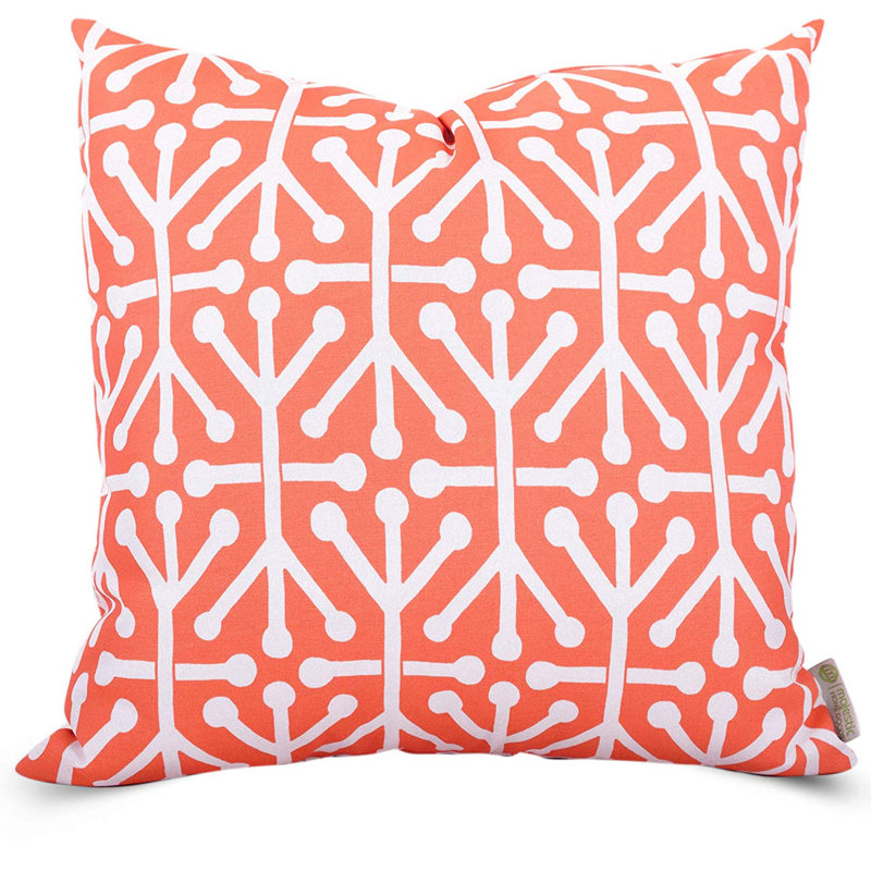 Aruba Geometric Outdoor Reversible Throw Pillow, Citrus, 8" x 18.5", Bolster