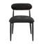 Ensemble de 2 chaises d'appoint en tissu noir et finition noire Jaramillo