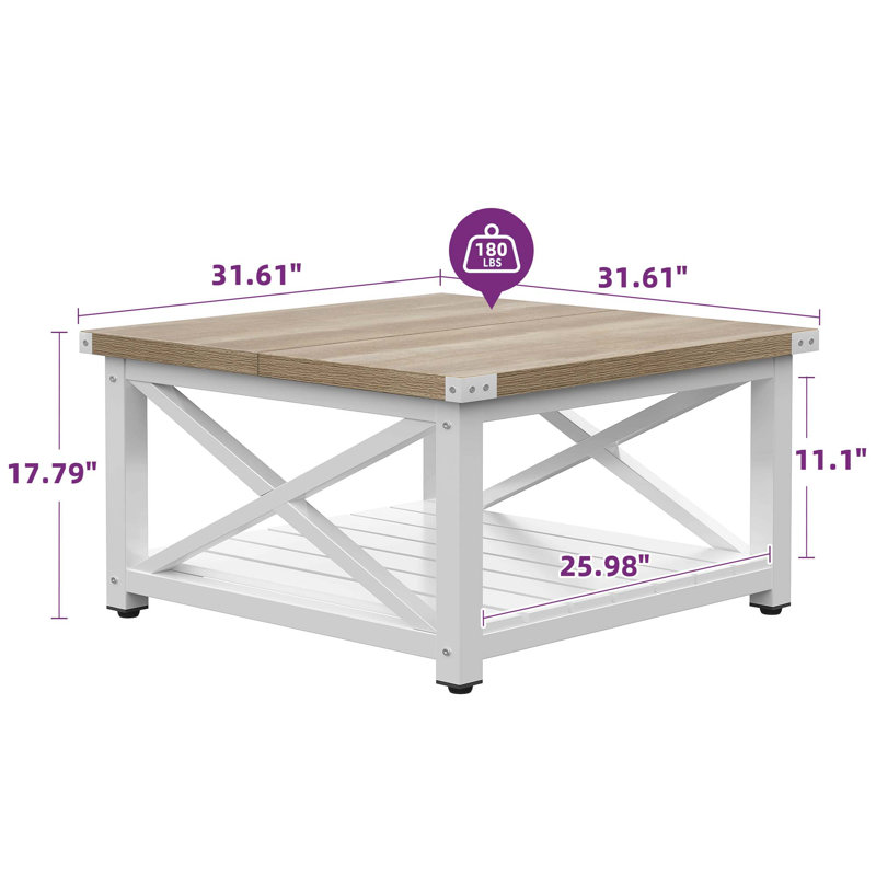 Floor Shelf Coffee Table with Storage