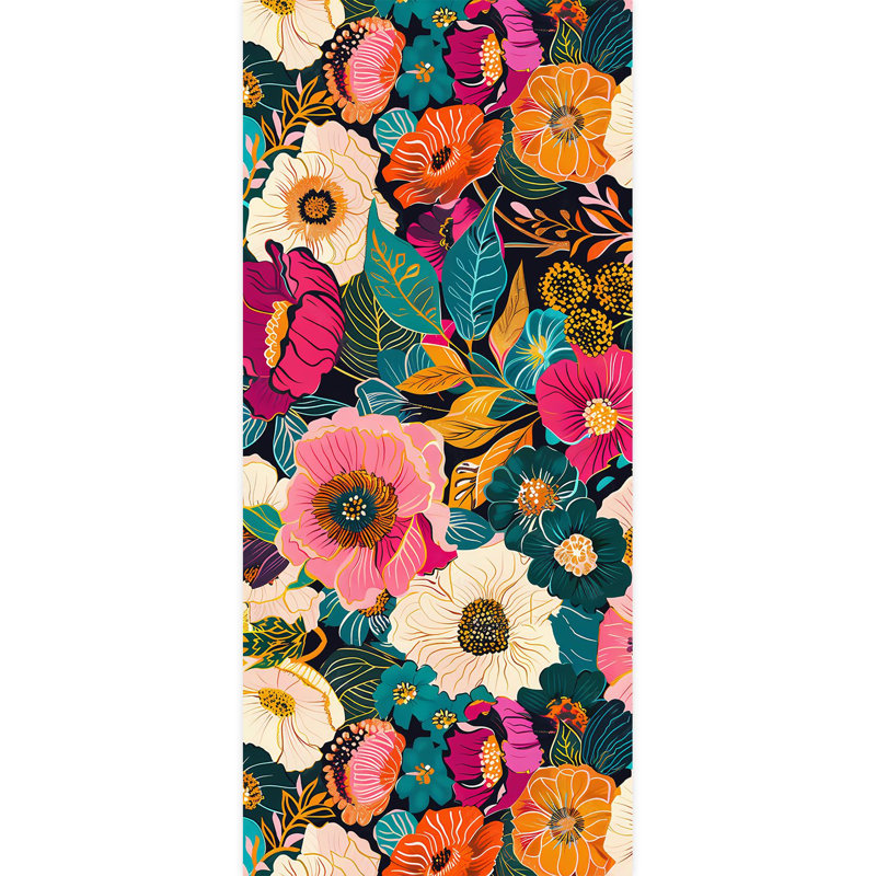 Bordure florale pelez et collez, L 108 po x l 48 po