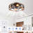 19" Caged Flush Mount Ceiling Fan With Light Kit, Remote Control, Dc Motor, 6 Speed, Reversible, Timer, Matte Black, Bulbs Not Included
