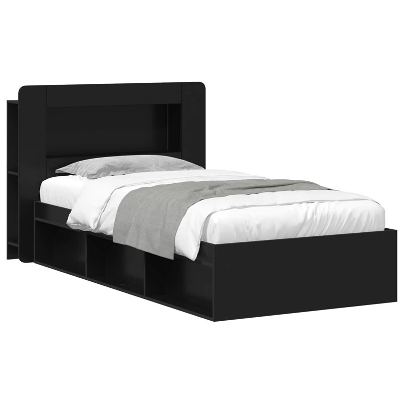 Bed, European Single (90 x 200 cm), Black