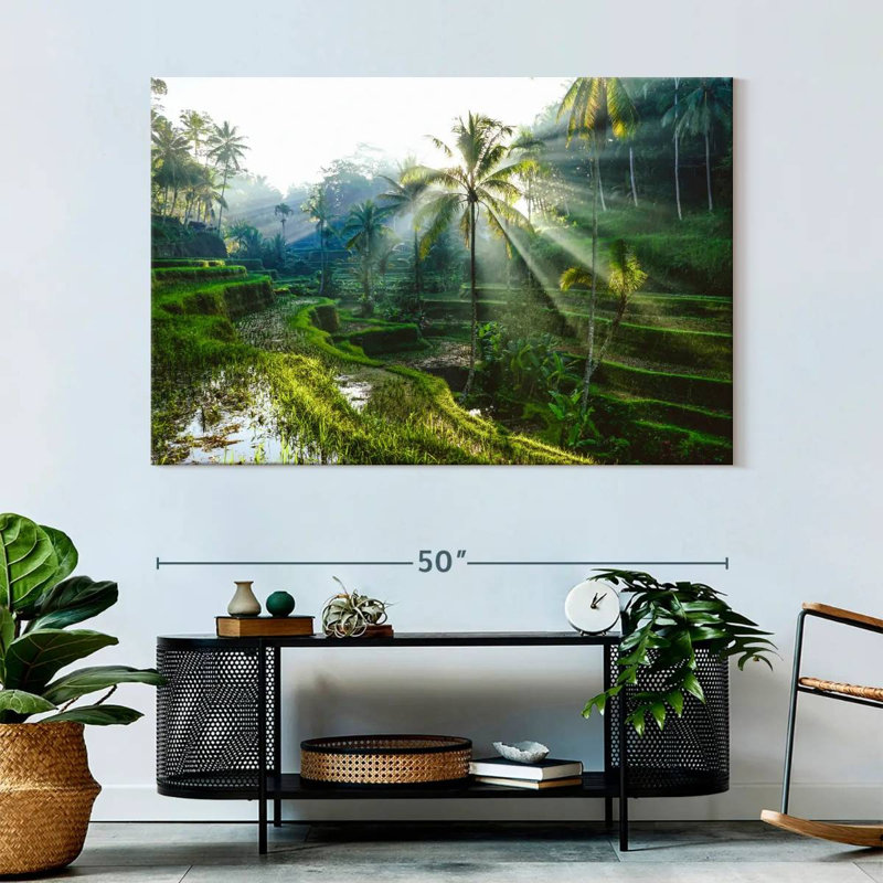 Rizières en terrasses Alvord Bali, H 34 po x l 51 po