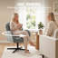 HOMCOM Swivel Accent Chair Velvet-Feel Fabric Armchair-1367846702