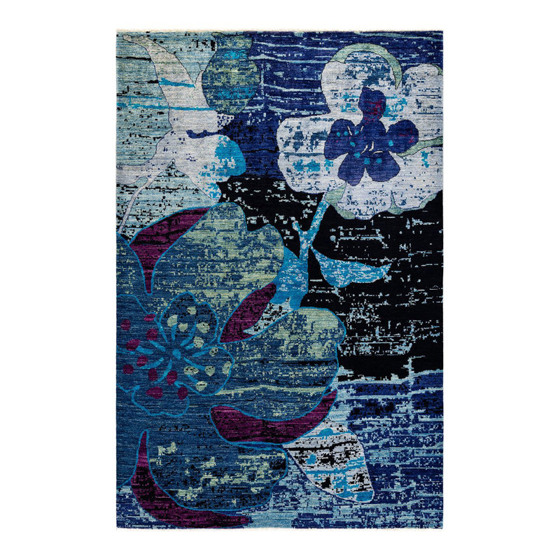 Eclectic One-of-a-Kind 6' 2" X 9' 3" Hand Knotted Area Rug