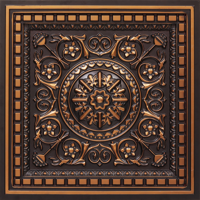 Da Vinci 24'' x 24'' Antique Copper PVC Ceiling Tiles