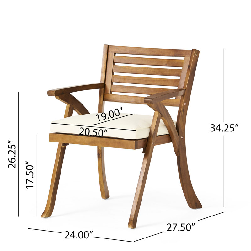 Ensemble de salle à manger de jardin en bois avec coussins - et configuration moderne à la mode