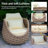 Pingel PVC-Coated Polyester Rope Aluminum Frame Outdoor Lounge Chair for Cabin Proch Deck Balcony Poolside Garden-1813024705-1813024704