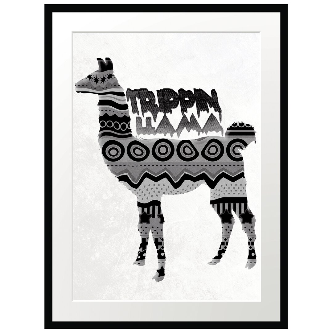 Gerahmtes Poster Trippin Llama