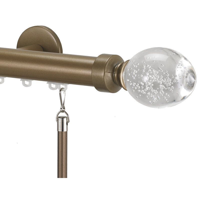 Tringle à rideaux simple 1,13 po Valmar, H 2,13 po x l 120 po x P 3,5 po, Champagne