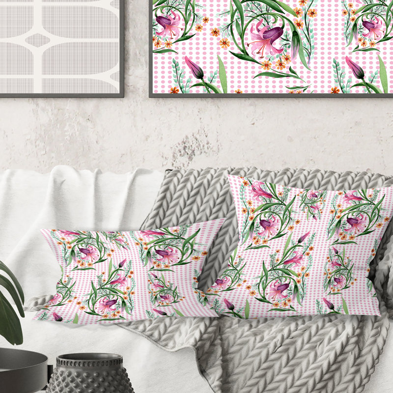 Coussin Floral, 18 po x 18 po